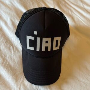 Clare V Black Ciao Trucker Hat - Black